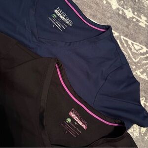 Purple Label Yoga by Healing Hands V-Neck Tees (2 pc Scrub Set)